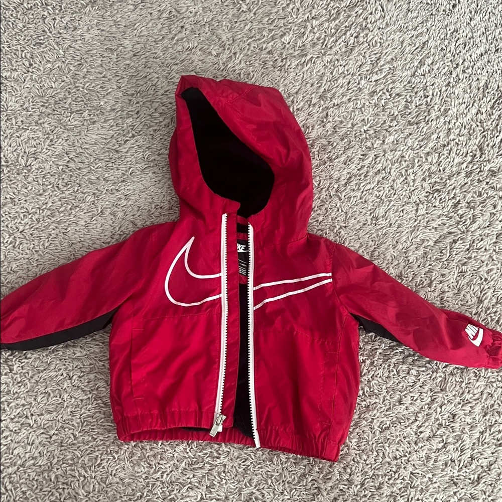 Nike Kids Red Raincoat with Hood